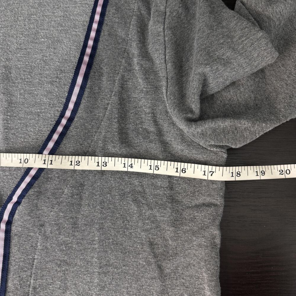 L'Oeuf Poche Baseline Cardigan Womens Medium Gray Zip Front Sweater Golf Preppy - Picture 7 of 9